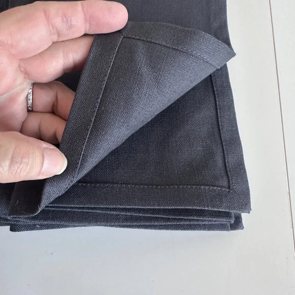 Pottery Barn Cotton Dinner Napkins Organic Gray Lot of 8 New 20x20 Entertain
